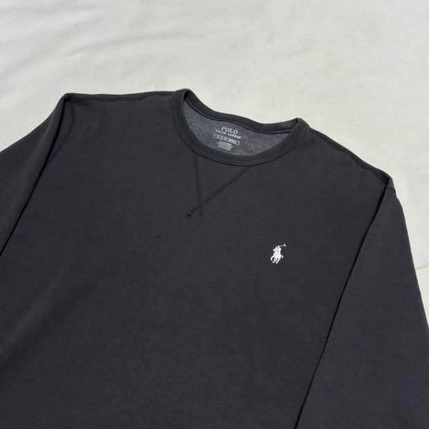XL 폴로랄프로렌 화이트 포니 블랙 맨투맨