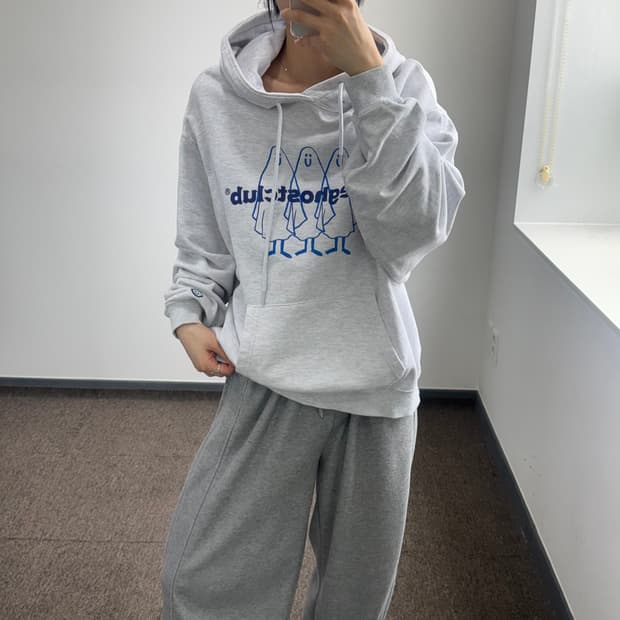 Nice ghost club 나이스 고스트 클럽 백 로고 후드티 