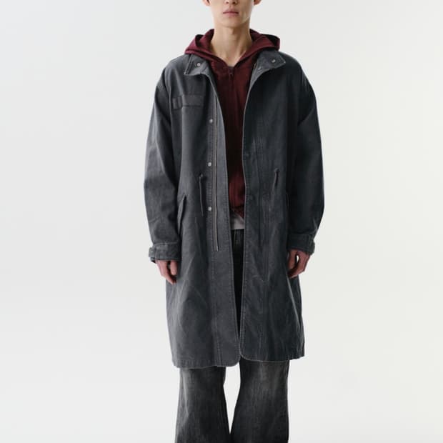 WASHED M65 FIELD JACKET (CHARCOAL) 1size