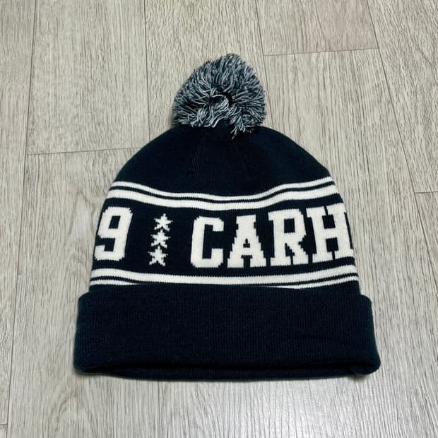 🧢 [CARHARTT] 팬 비니 (Fan Beanie) / 마린 화이트
