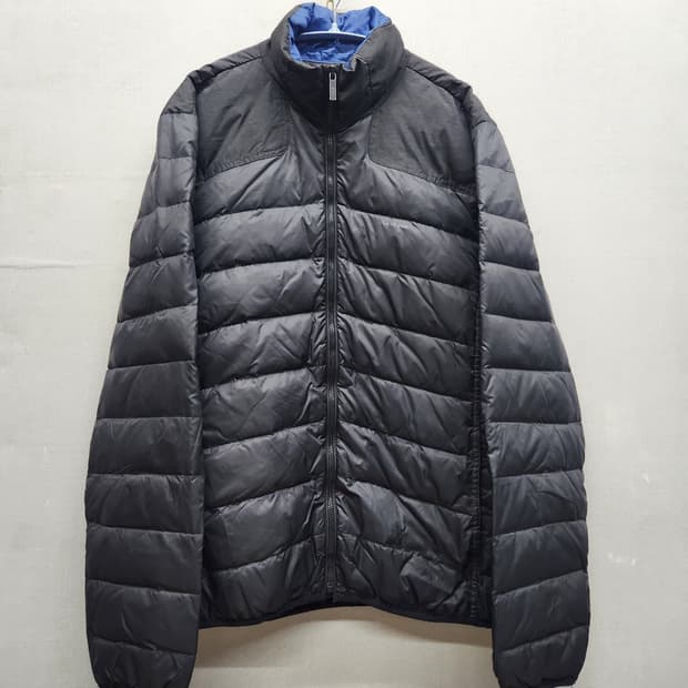 캘빈클라인 로고 덕다운 경량패딩 L