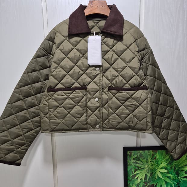 (세일)(새상품)ORO 오로 퀼팅 코듀로이 자켓 카키