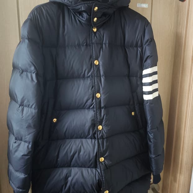 톰브라운 사선완장 매트 나일론 후드퍠딩(2/오케이몰정품)