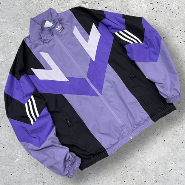 [2XL] 아디다스 리카이브 퍼플 블랙 바람막이 자켓 C33