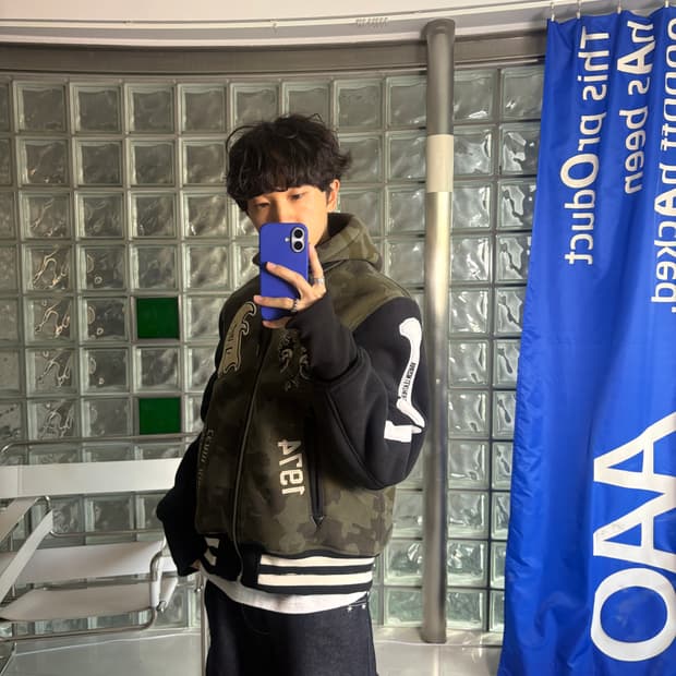 예약/ X AAO crop varsity jacket 크롭 바시티 자켓