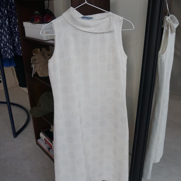 Cream Dot Dress