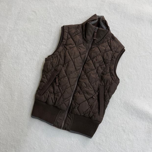 S 타미힐피거 퀼팅 패딩 조끼 0325T