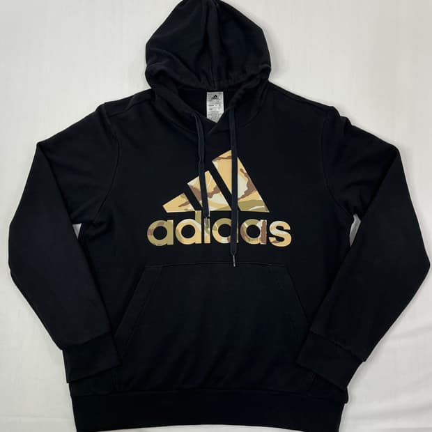 아디다스 카모 빅로고 후드티