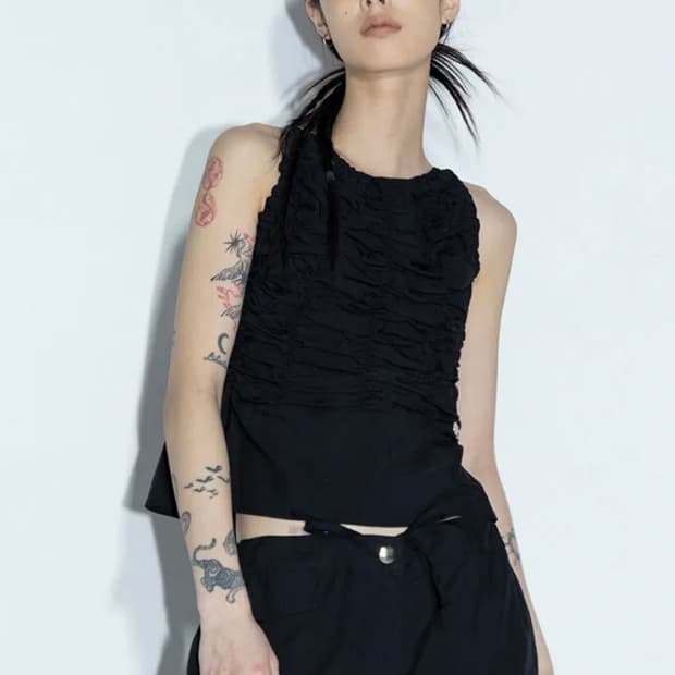 백리스 리본 탑 backless ribbon top