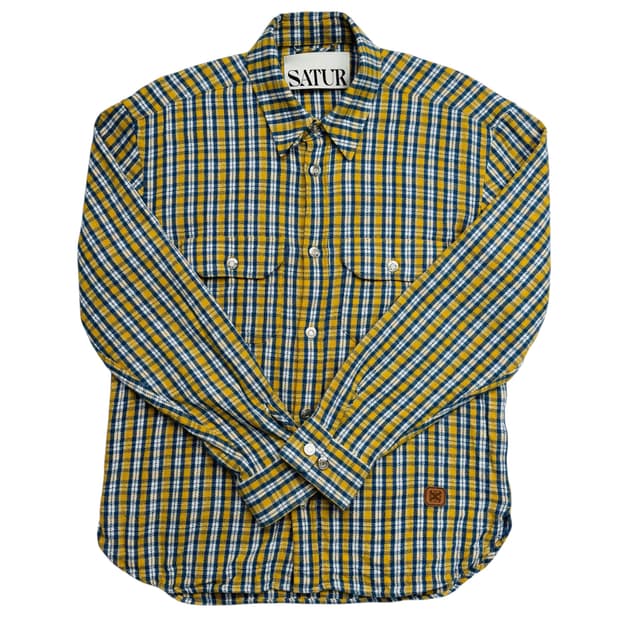 세터 더블 포켓 체크 플란넬 셔츠 M