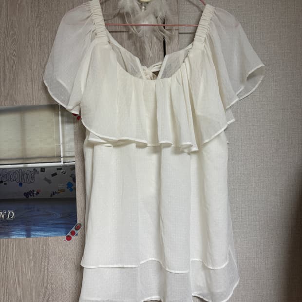 마루 빈티지 백리본 레이어드 천사 블라우스