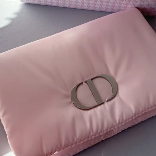 디올 핑크 페딩 파우치