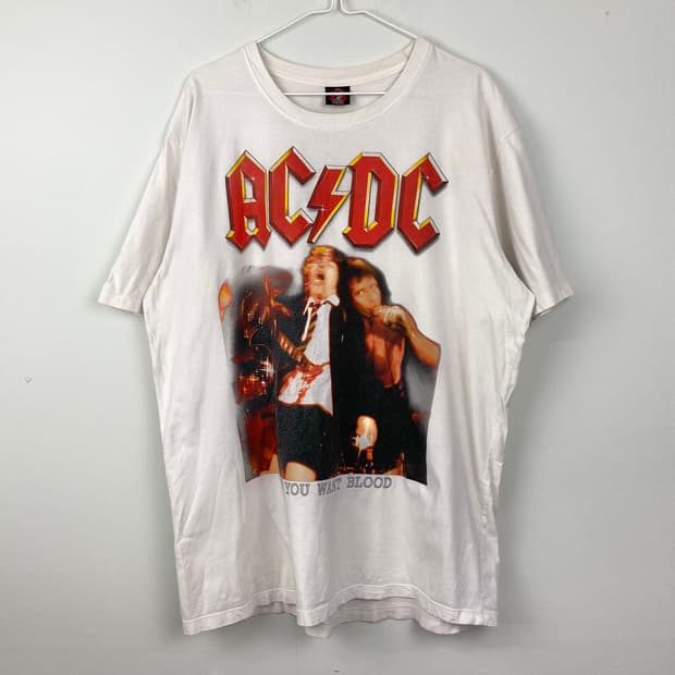 락예 ACDC 락밴드 반팔 티셔츠 XL
