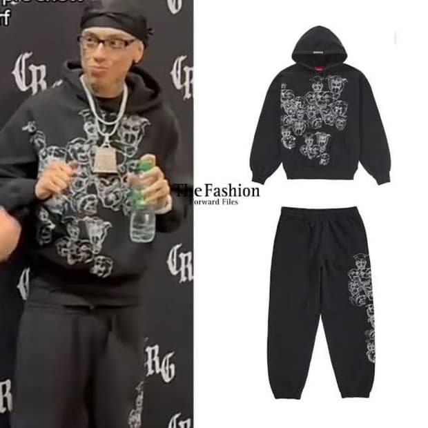 슈프림 핏불스 자수 스웨트팬츠 라이트 탄 25ss 