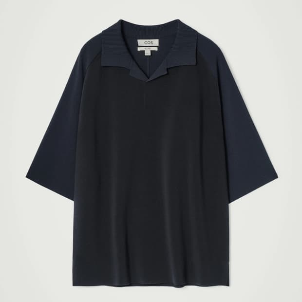 COS 컬러블록 더블페이스 폴로 셔츠 M