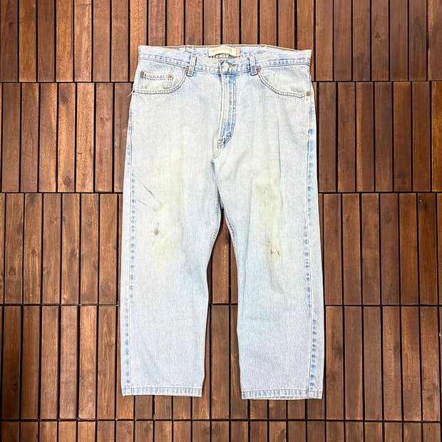 (35) 00s 리바이스 505 연청 워싱 데님 팬츠