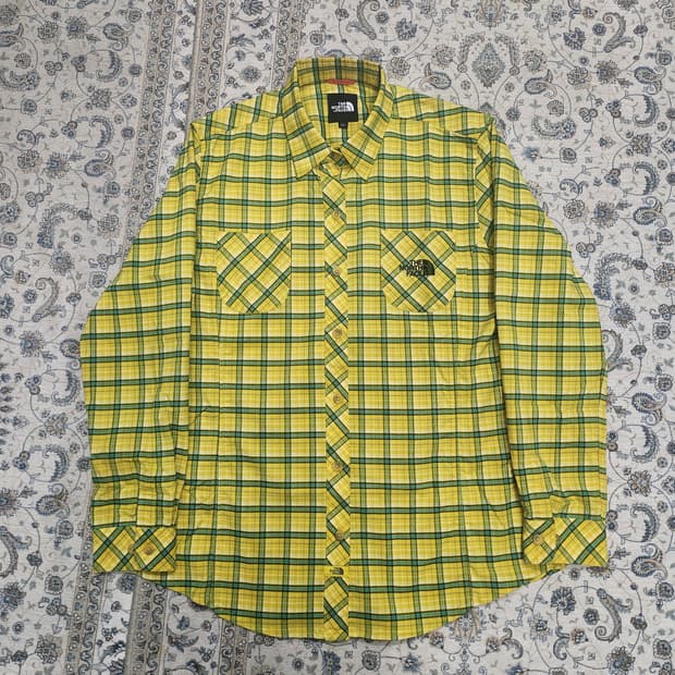 노스페이스 옐로우 체크 셔츠 90 (55반까지)