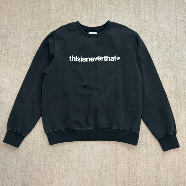 thisisneverthat 블랙 맨투맨 S