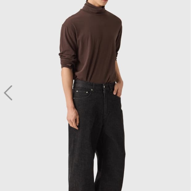 [M] 유스(Youth) 와이드 데님 워시드 블랙