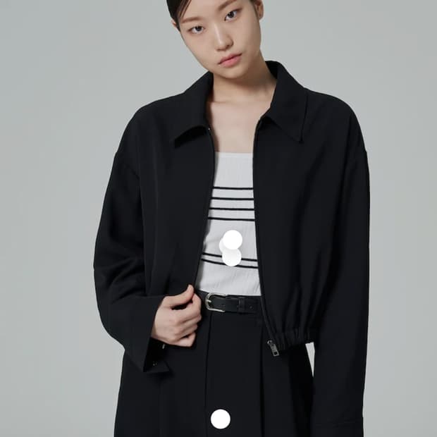 새옷 에잇세컨즈 오버핏 블루종 부클자켓 숏 바람막이 남녀공용 l