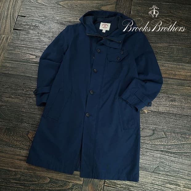 [브룩스브라더스] 후드 트렌치 코트 네이비 M19857