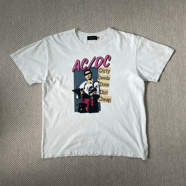 빈티지 Ac/dc 더티 디즈 반팔티셔츠
