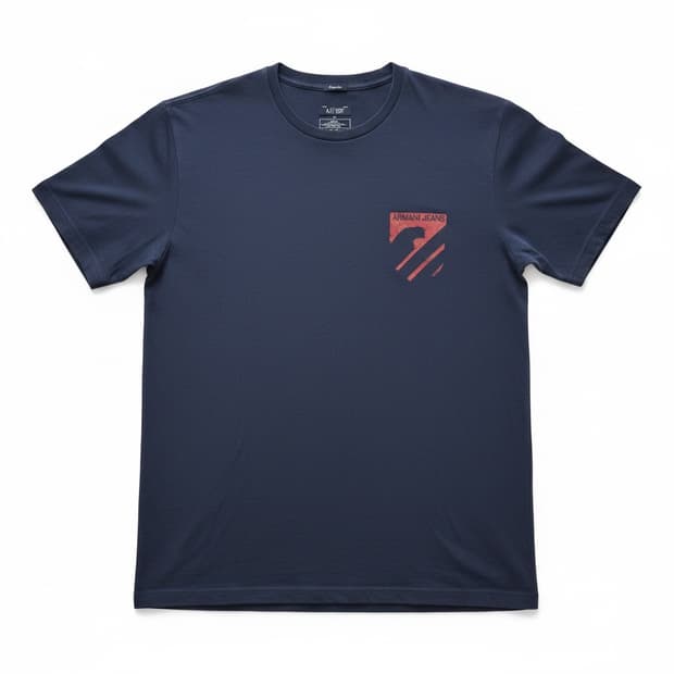 아르마니진 네이비 반팔 티셔츠 