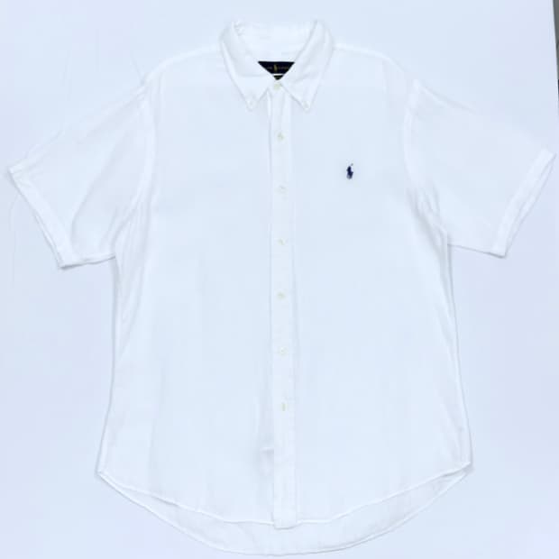 Polo 폴로랄프로렌 신형택 린넨 화이트 반팔 셔츠