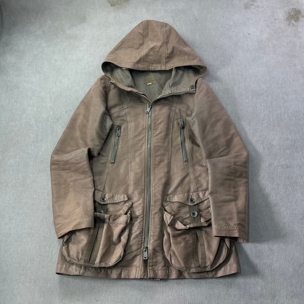 W95 디젤 90s 유광 세틴 사파리자켓