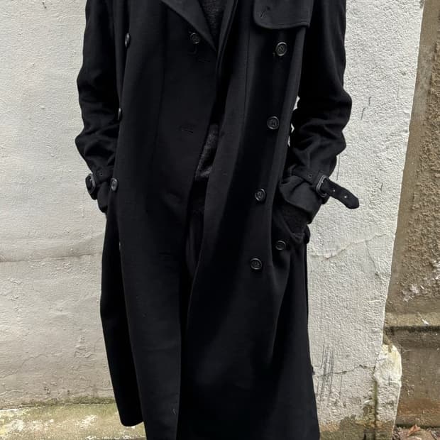 버버리 캐시미어 트렌치 코트 (m)