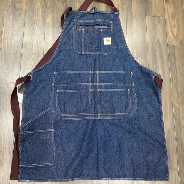 칼하트 앞치마. 데님 