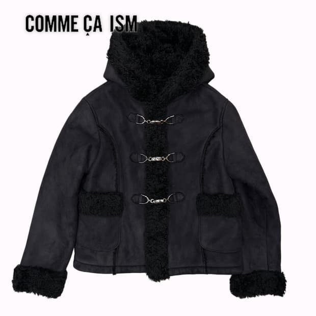 duffle shearling hood jacket