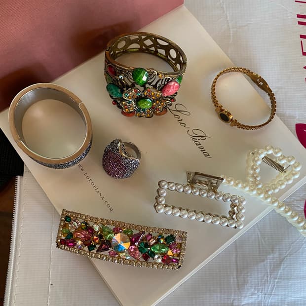 빈티지 뱅글 팔찌 헤어핀 반지 일괄