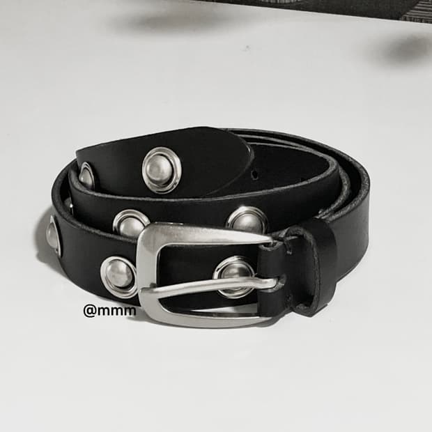 [Unisex] 웨스턴 장식 가죽 벨트