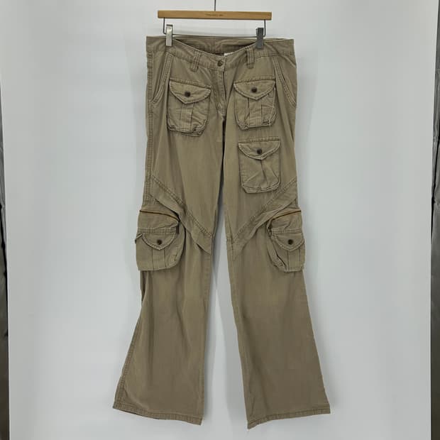 [VTG] 빈티지 Y2K 멀티포켓 부츠컷 신치백 카고팬츠