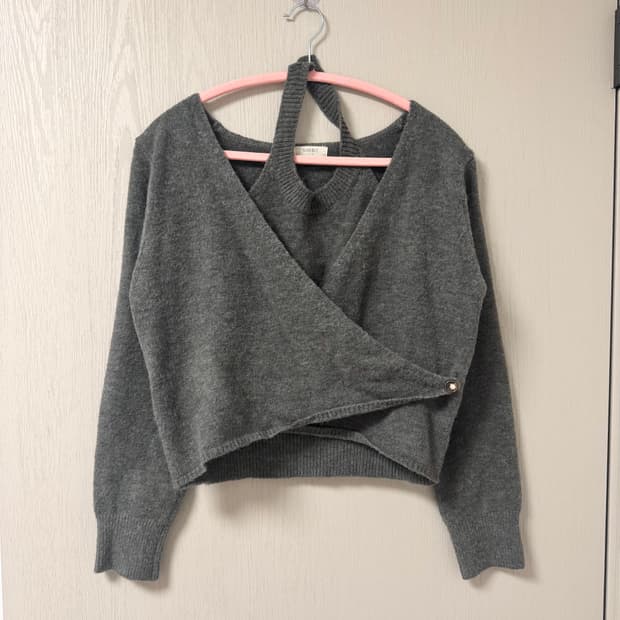 보이빗 랩 레이어드 니트