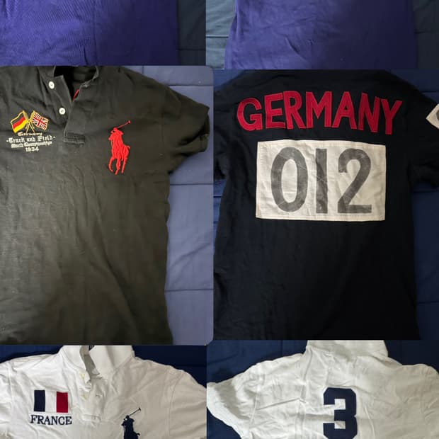 폴로 카라 반팔티 세트(이테리,독일,프랑스)