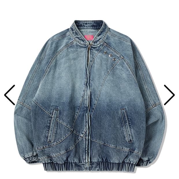 NYXX SNAP TYPE DENIM BOMBER JACKET 블랙