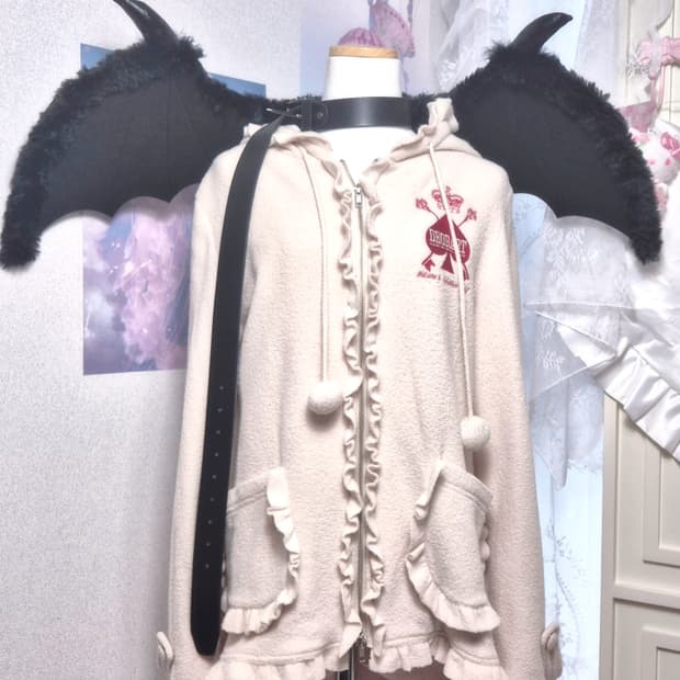 Deorart 악마 후드 네코미미 폼폼 고딕 투웨이 히메갸루 헤이세이