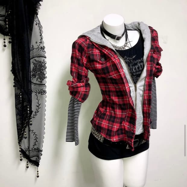 빈티지 펑크 코디 세트
