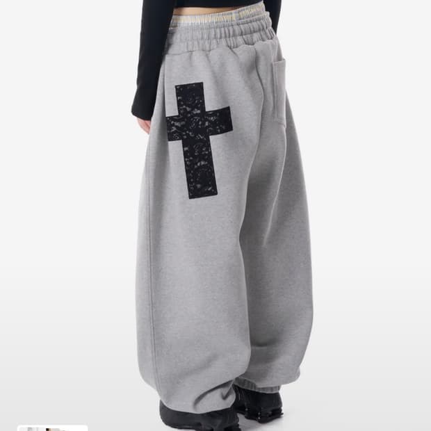 Laced CROS2 Patch Sweatpants (Gray) 아캄