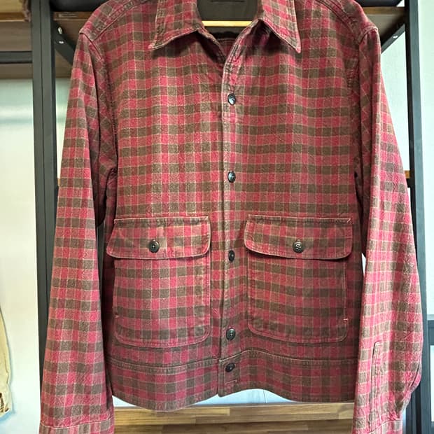 [XL] RRL 체크 우븐 셔츠 자켓