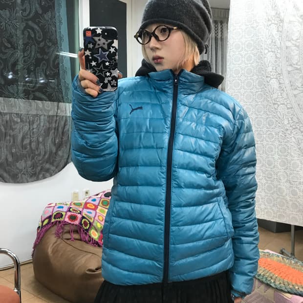 퓨마 구스다운 경량패딩 