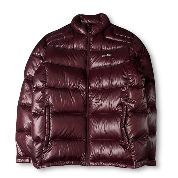 엘레쎄 버건디 구스 다운 패딩 XXL