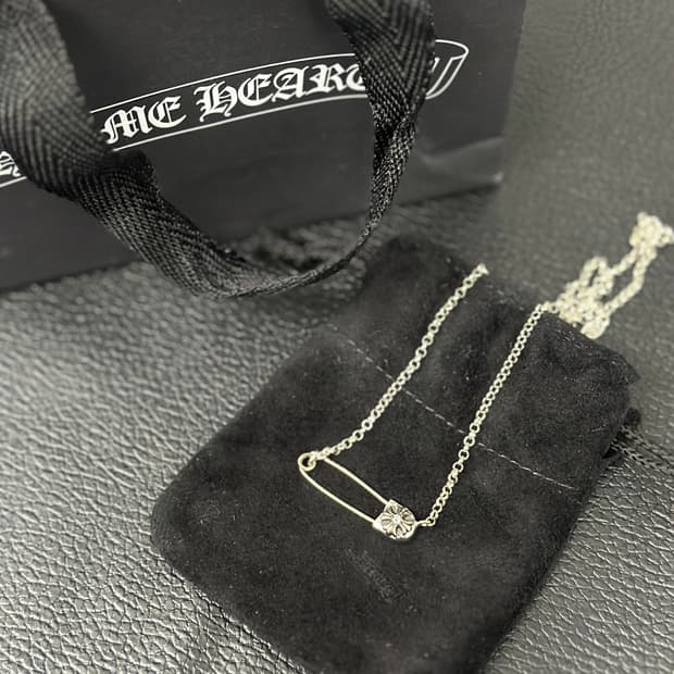 크롬하츠 세이프티핀 다이아 목걸이 일체형