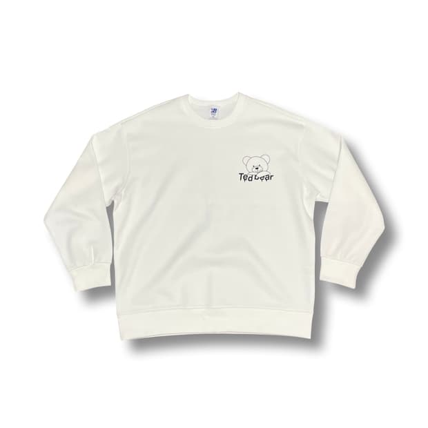 [F] DBJD 더블제이디 곰돌이 자수 맨투맨 아이보리