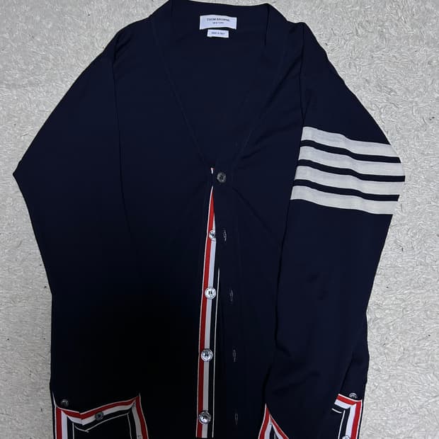 [3, 상태굿] 톰브라운 사선완장 메리노울 가디건