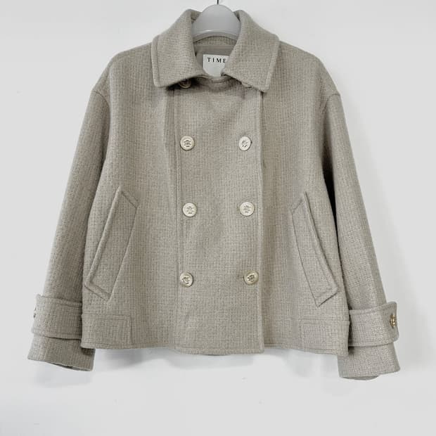 타임 22 울 캐시미어 더블 자켓