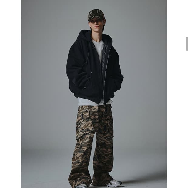 낫포너드 립스탑 플레어핏 카고 팬츠 카모 M사이즈