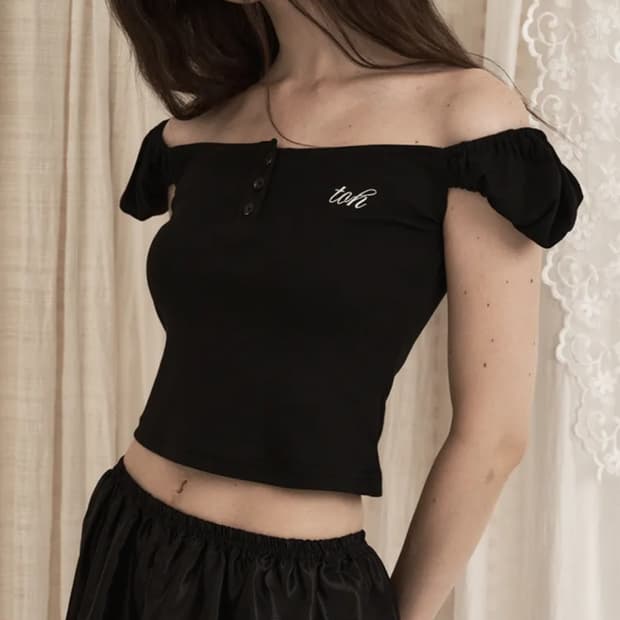 Toh 티오에이치 큐피드 탑 CUPID TOP 블랙